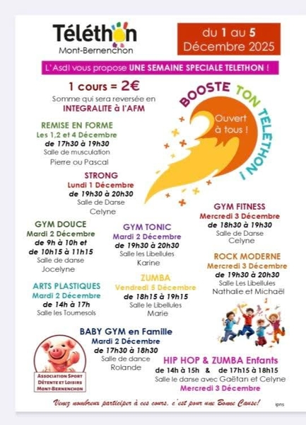 Des cours de sports pour la bonne cause à Mont Bernenchon