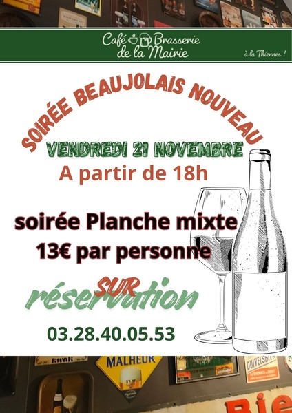 Soirée Beaujolais nouveau à Thiennes