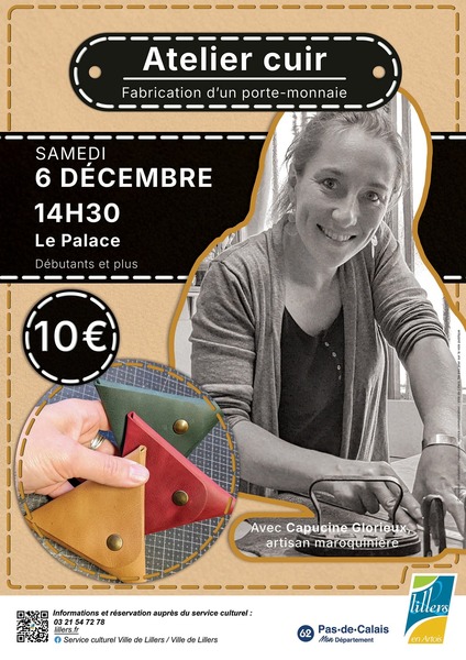 Atelier cuir ce samedi 6 décembre à Lillers