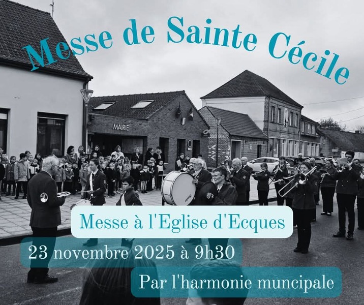 Messe de Sainte Cécile pour l'harmonie d'Ecques ce dimanche 23 novembre