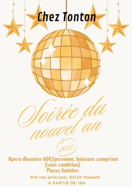 Soirée du nouvel an au bar Chez tonton de Mametz