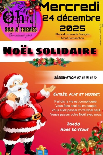 Soirée de Noel au bar de Mont Bernenchon ce 24 décembre au soir