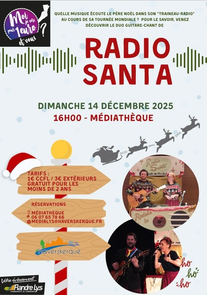 Radio santa, quelle musique écoute le Père Noel dans son traineau radio? C'est ce dimanche 14 décembre à partir de 16h