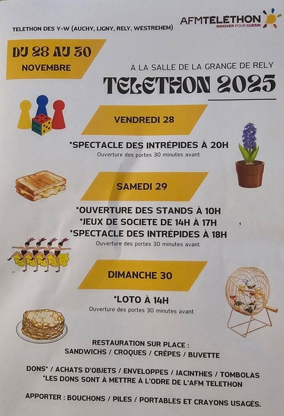 Téléthon 2025 à Rely.