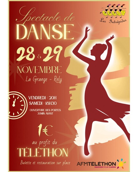 Un spectacle de danse ce vendredi 28 et samedi 29 novembre à Rely