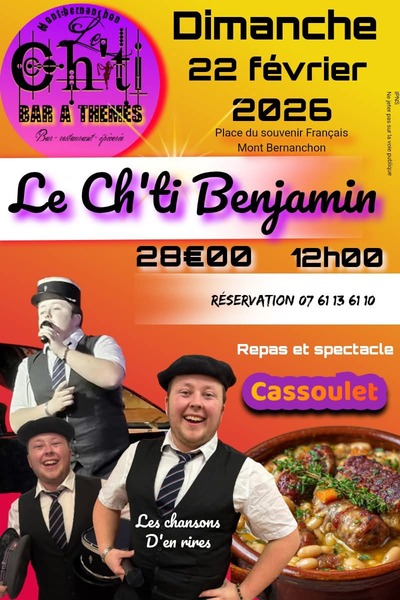 Le ch'ti Benjamin en prestation au ch'ti bar à thèmes de Mont Bernenchon
