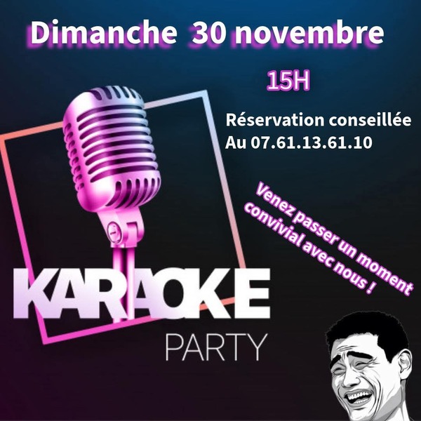 Karaoké party ce dimanche 30 novembre au ch"ti bar de Mont Bernenchon