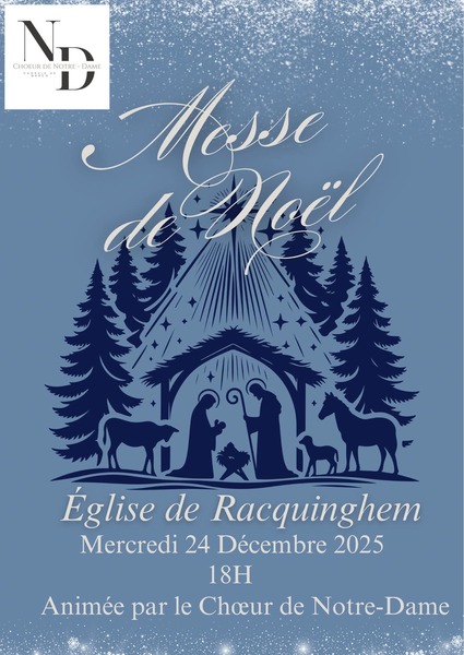 Messe de Noel ce mercredi 24 décembre à Racquinghem