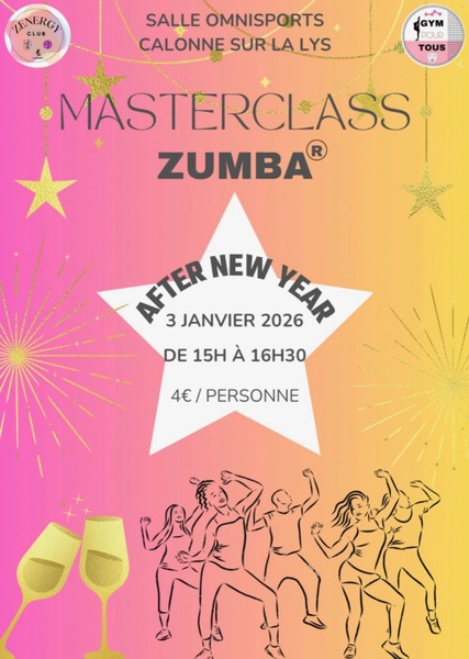 Masterclass zumba ce samedi 3 janvier à Calonne sur la Lys