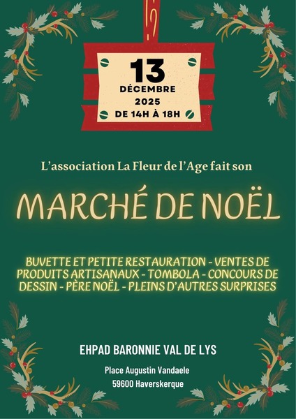 L'association La fleur de l'Age de Haverskerque fait son marché de Noel
