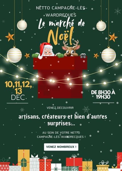 Le marché de Noel de Netto à Campagne les wardrecques
