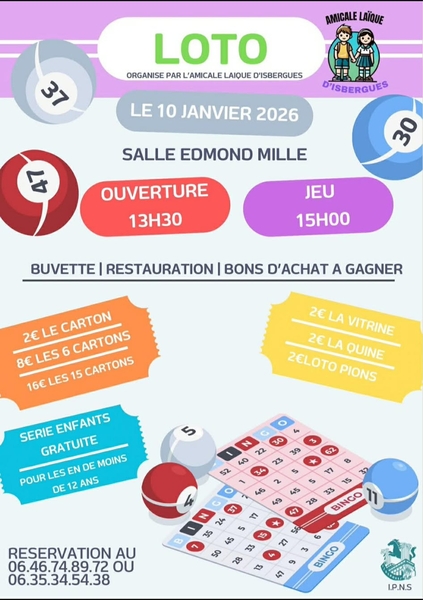 Un loto est organisé pour le samedi 10 janvier à Isbergues