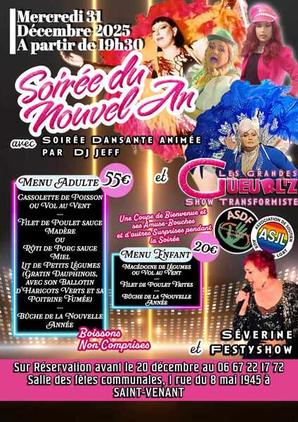 Soirée du Nouvel an à Saint Venant ce 31 décembre