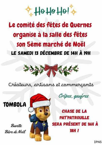 Le comité des fêtes de Quernes fait son marché de Noel ce dimanche 14 décembre
