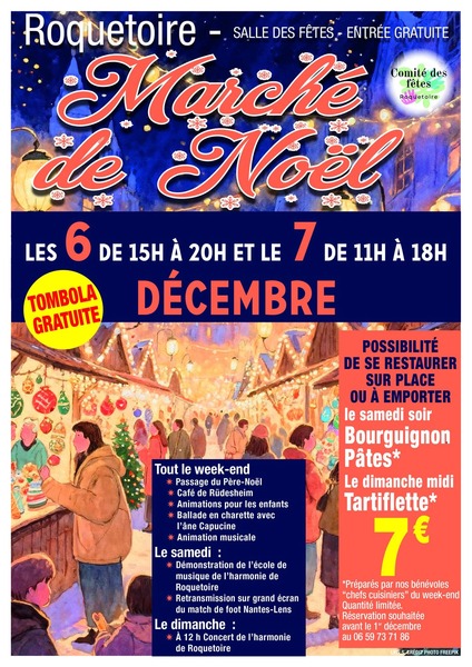 Marché de Noel de Roquetoire ce samedi 6 et dimanche 7 décembre