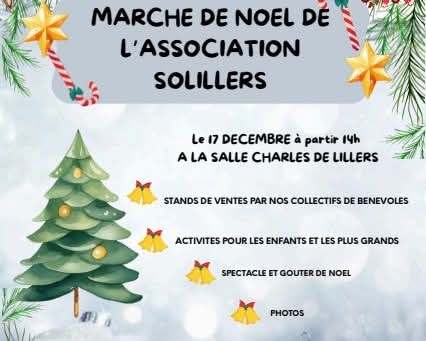 Marché de Noel solidaire à Lillers avec l'association Solillers ce mercredi 17 décembre