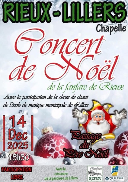 Concert de Noel pour la fanfare de Rieux à Lillers
