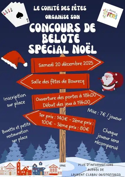 Un concours de Noel spécial Noel ce samedi 13 décembre