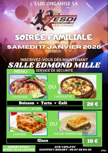 Une soirée familiale est organisée ce samedi 17 janvier à Isbergues