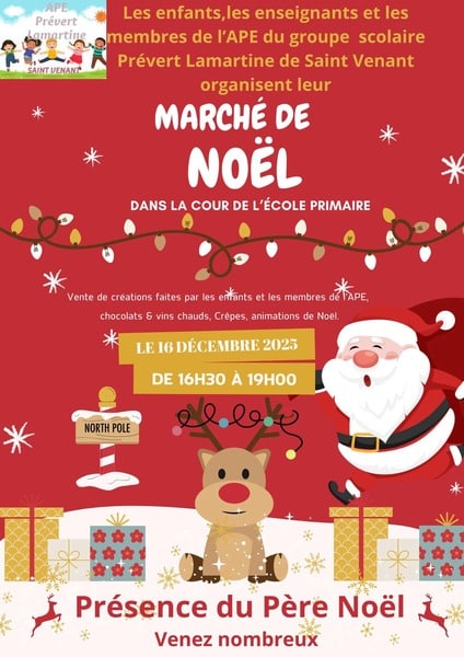 Marché de Noel de l'école ce mardi 16 décembre à Saint Venant