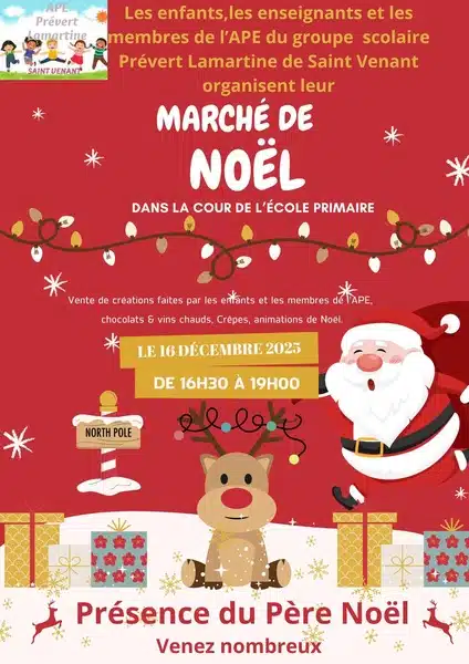Marché de Noel de l'école ce mardi 16 décembre à Saint Venant