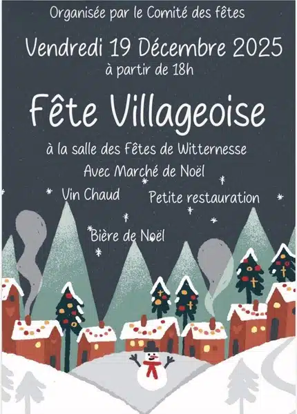 Fête villageoise ce vendredi 19 décembre à Witternesse