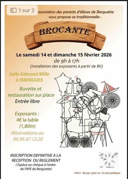 Deux brocantes durant le week-end du 14 et 15 février 2026