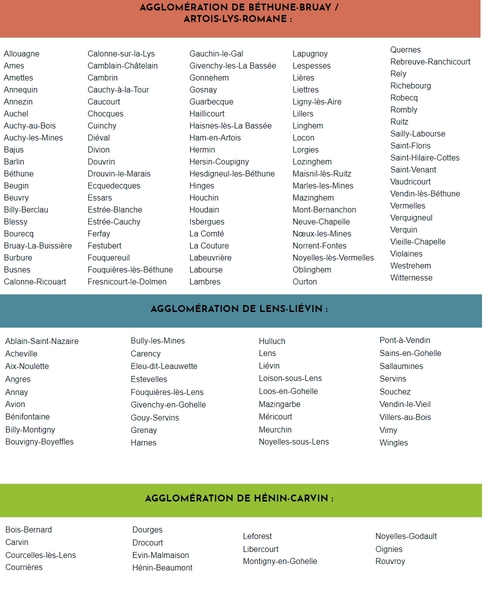 Les 150 communes avec les transports en commun désormais gratuits Les 150 communes avec les transports en commun désormais gratuits