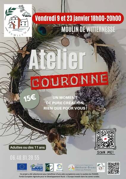 Atelier Couronne se vendredi 23 janvier à Witternesse