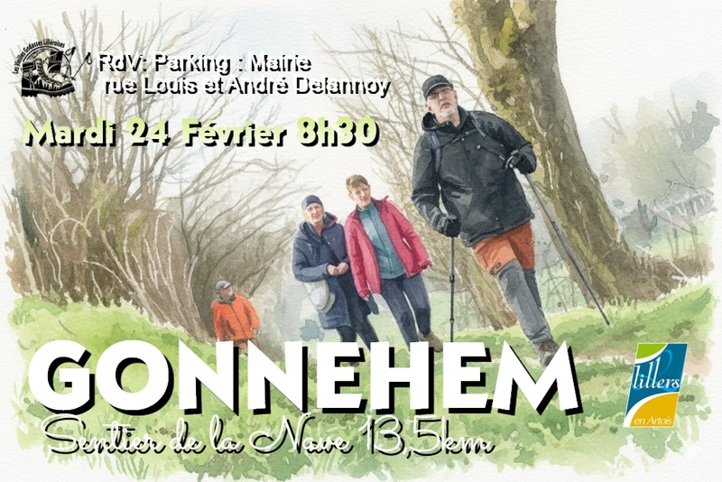 Une randonnée ce mardi 24 février à Gonnehem