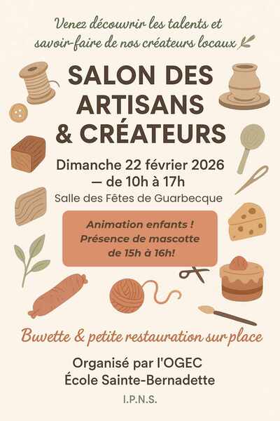Un salon des artisans et des créateurs est organisé ce dimanche 22 février à Guarbecque