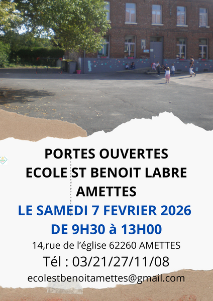 Portes ouvertes de l'école Saint Benoit Labre d'Amettes