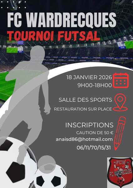 Un tournoi de futsall est organisé ce dimanche 18 janvier à Wardrecques