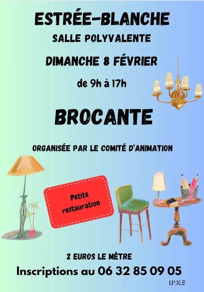 Une brocante est organisée ce dimanche 8 février à Estrée Blanche