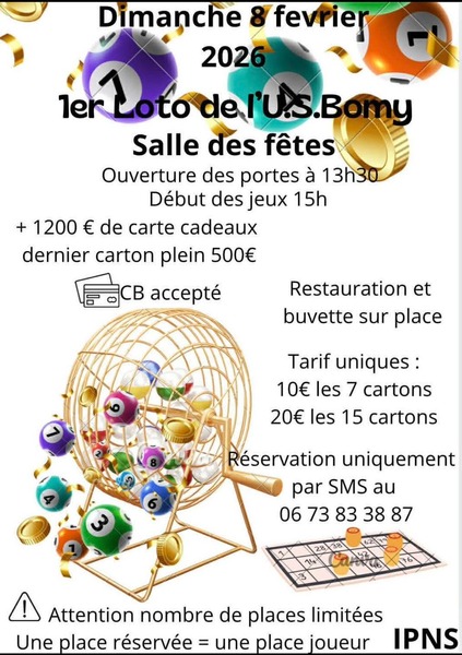 Un loto est organisé ce dimanche 8 février à Bomy