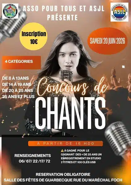 Un concours de chants est organisé ce samedi 20 juin à Guarbecque