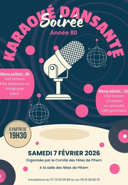 Une soirée karaoké dansant est organisée ce samedi 7 février à Pihem