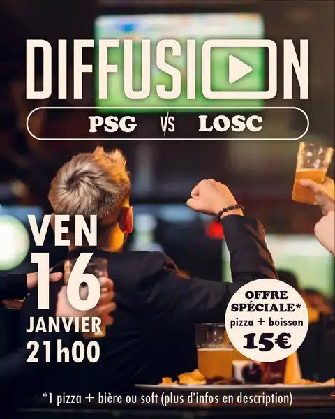 Un match de Ligue chez Planet'Aire ce vendredi 16 janvier avec PSG vs LOSC