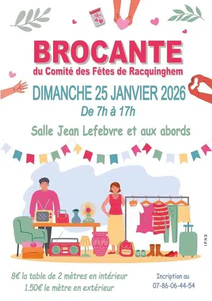 Une brocante est organisée ce dimanche 25 janvier à Racquinghem