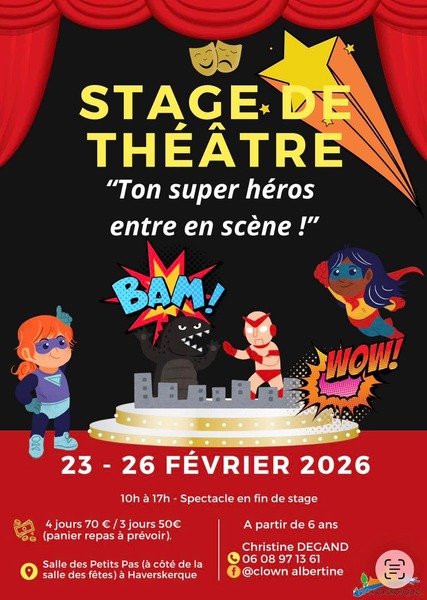 Stage de théâtre durant les vacances d'hiver à Haverskerque