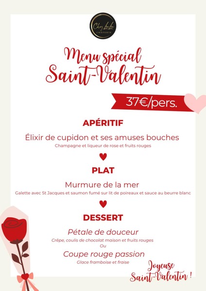 Un menu spécial Saint Valentin est organisé ce samedi 14 février à la crêperie de la ville