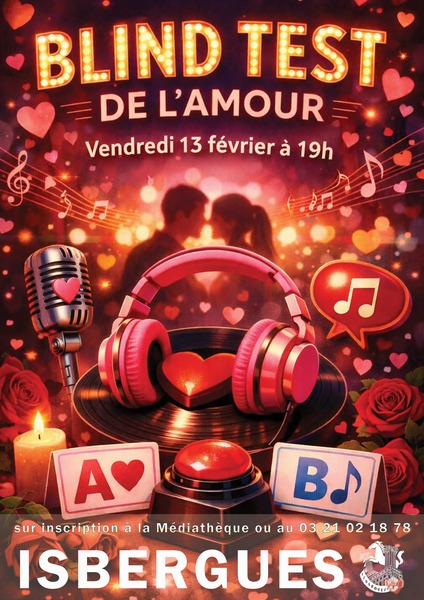 Blind test ce vendredi 13 février à la médiathèque d'Isbergues
