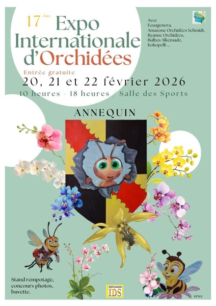 17éme exposition des orchidées à Annequin ce vendredi 20, samedi 21 et dimanche 22 février