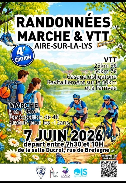 Des randonnées marche et VTT ce dimanche 7 juin à Aire sur la Lys