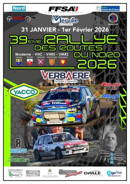 39éle édition du rallye des routes du nord à Merville