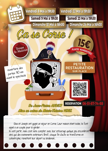 Ca se Corse, théatre durant 6 représentations à Guarbecque