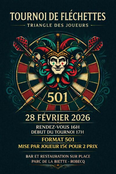 Premier concours de fléchettes au parc de la Biette à Robecq