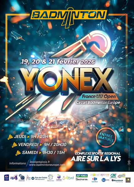 France U17 open de Badminton à Aire sur la Lys