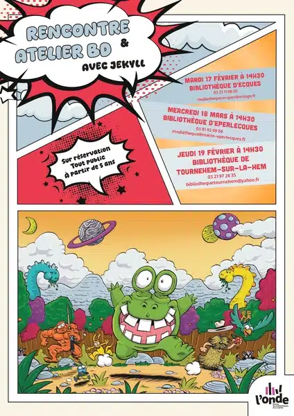 Rencontre atelier BD avec Jekyll à Ecques ce mardi 17 février