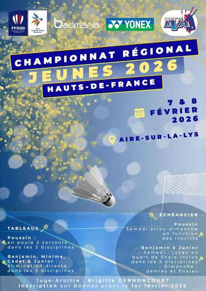 Championnat régional jeunes 2026 Hauts de France à Aire sur la Lys